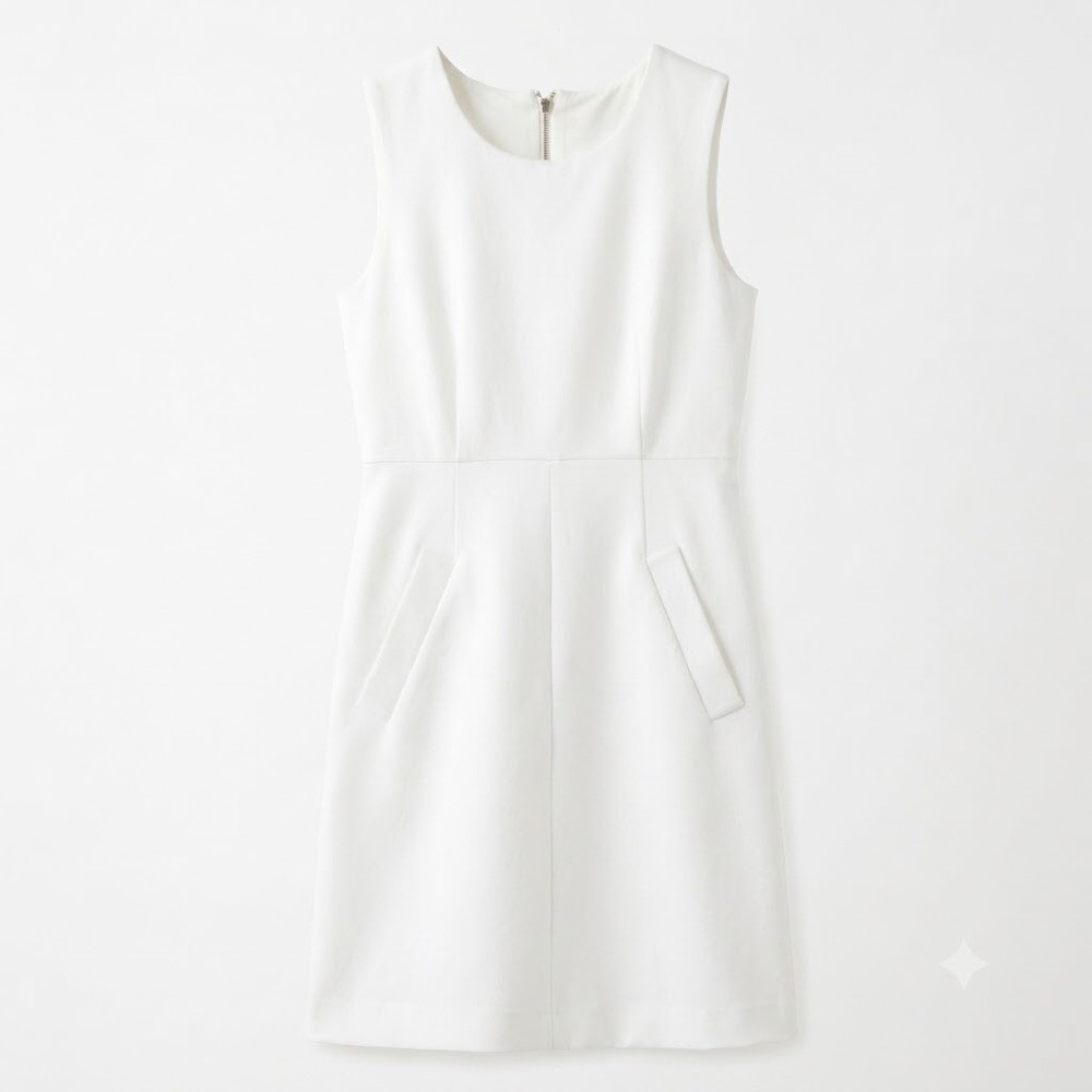 Diane Von Furstenberg White Mini Carpreena Dress Sz 10 Quiet Luxury